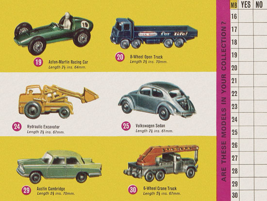 Seite 5 Matchbox Collectors catalogue USA Edition 1964