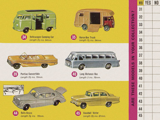 Matchbox Collectors catalogue USA Edition 1964