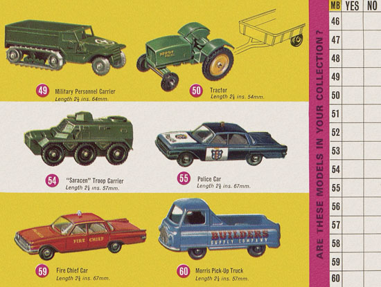 Seite 9 Matchbox Collectors catalogue USA Edition 1964