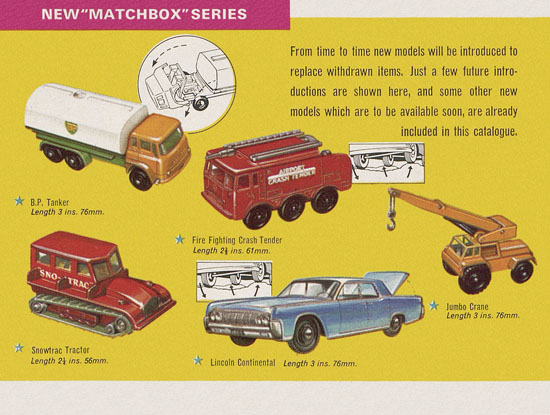 Seite 12 Matchbox Collectors catalogue USA Edition 1964