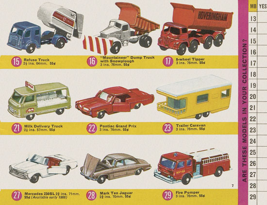 Seite 7 Matchbox Collectors Guide USA Edition 1966