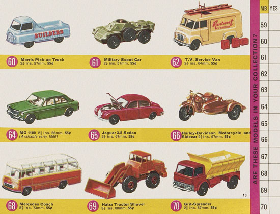 Seite 13 Matchbox Collectors Guide USA Edition 1966