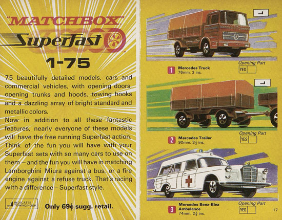 Seite 17 Matchbox catalog USA Edition 1970