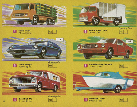 Seite 18 Matchbox catalog USA Edition 1970