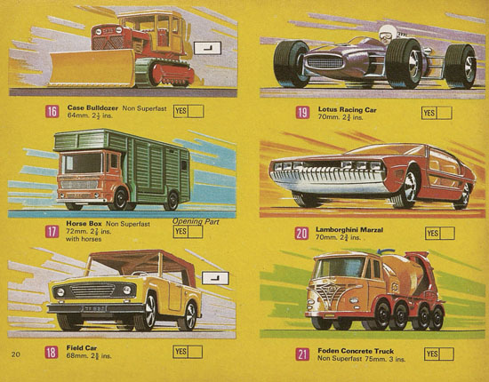 Seite 20 Matchbox catalog USA Edition 1970