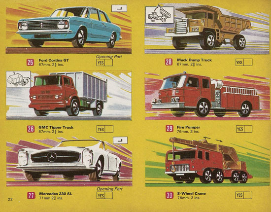 Seite 22 Matchbox catalog USA Edition 1970