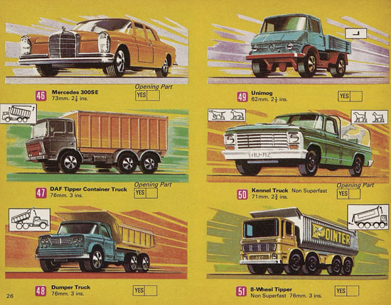 Seite 26 Matchbox catalog USA Edition 1970