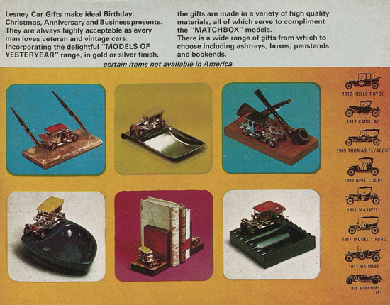 Seite 61 Matchbox catalog USA Edition 1970