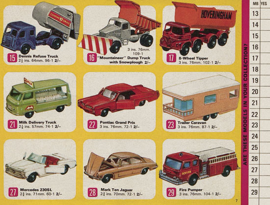 Matchbox Catalogue 1967