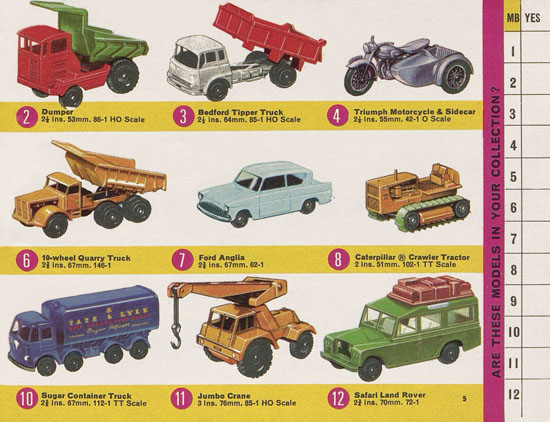 Seite 5 Matchbox Collectors Guide International 1966