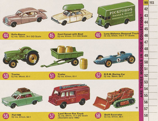 Seite 11 Matchbox Collectors Guide International 1966