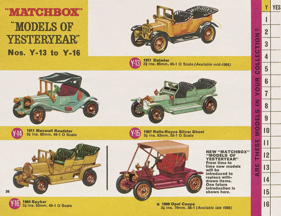Seite 36 Matchbox Collectors Guide International 1966