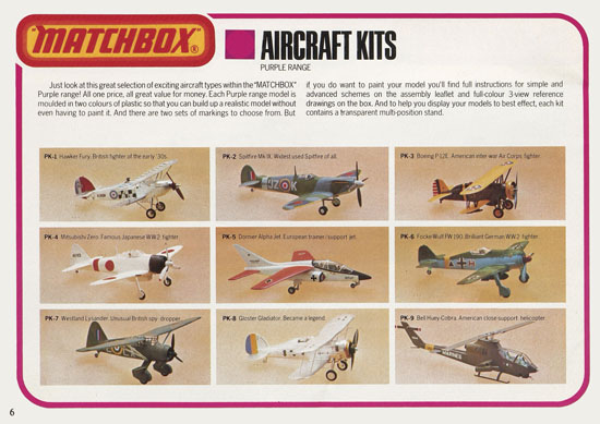 Matchbox Kits catalogue 1976