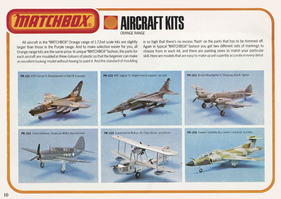 Matchbox Kits catalogue 1976