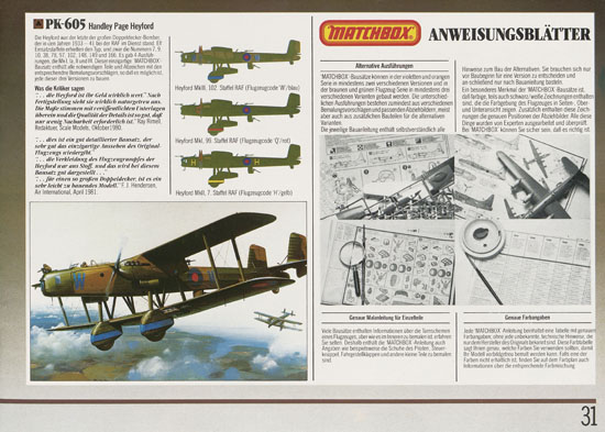 Seite 31 Matchbox Kits Katalog 1982-1983