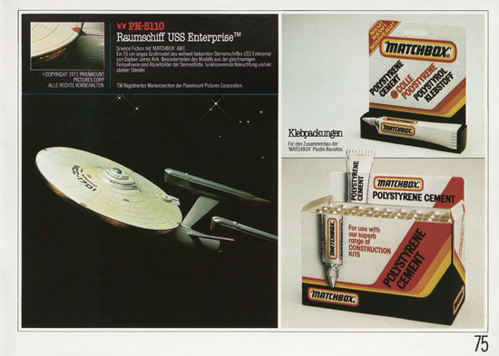 Seite 75 Matchbox Kits Katalog 1982-1983