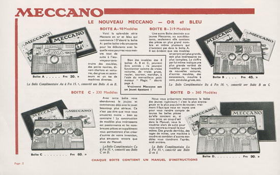 Meccano Les Meilleurs Jouets 1935-1936