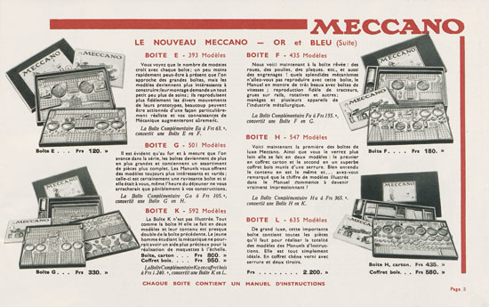 Meccano Les Meilleurs Jouets 1935-1936