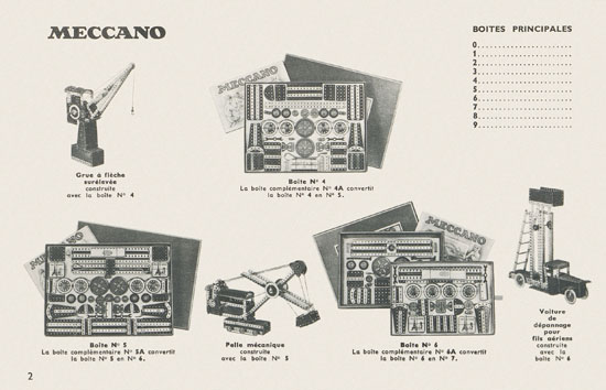 Seite 4 Meccano Katalog 1954