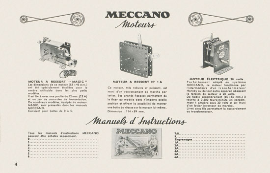 Meccano Katalog 1954