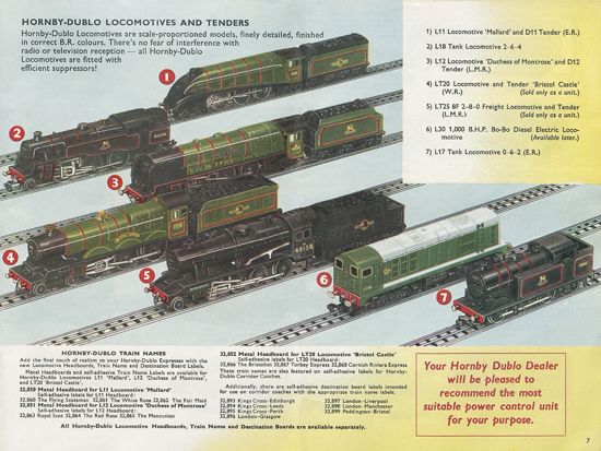 Seite 7 Meccano Katalog 1958