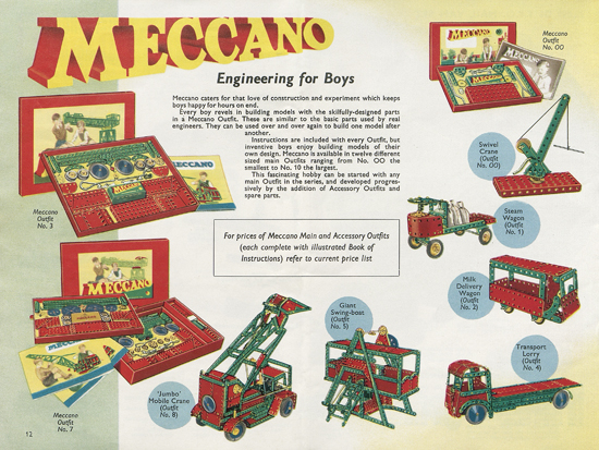 Seite 12 Meccano Katalog 1958
