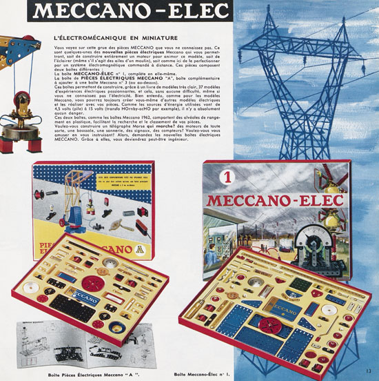Seite 13 Meccano Katalog 1962-1963