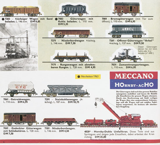 Seite 6 Meccano-Hornby Katalog 1963