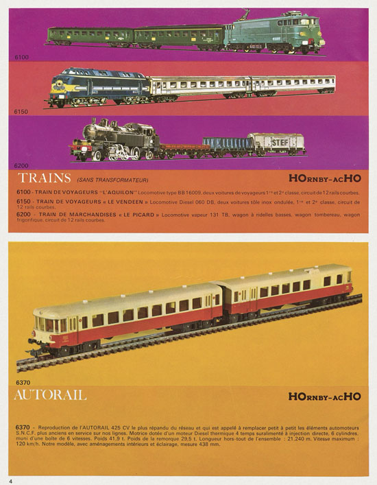 Seite 4 Meccano Hornby-AcH0 Katalog 1969