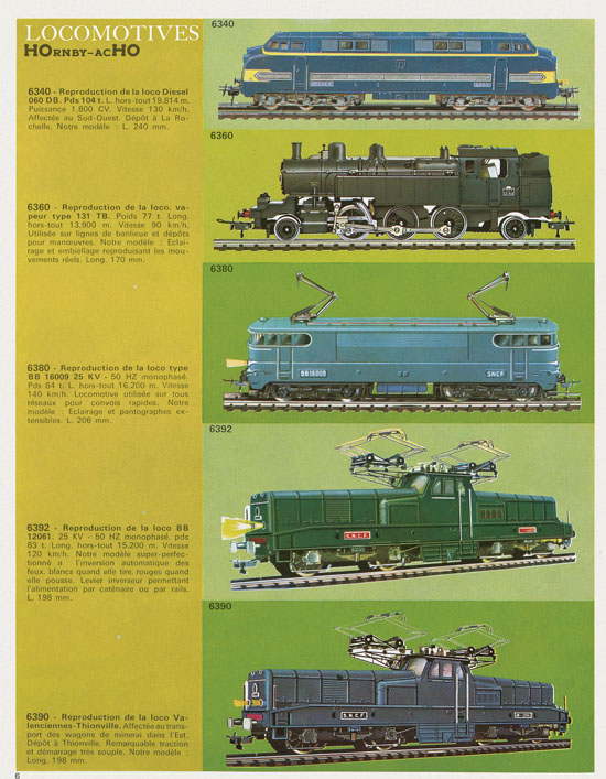 Seite 6 Meccano Hornby-AcH0 Katalog 1969