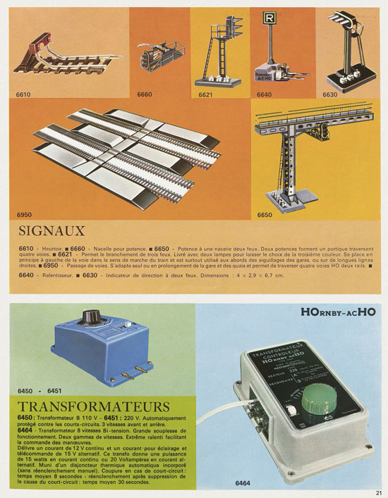 Seite 21 Meccano Hornby-AcH0 Katalog 1969