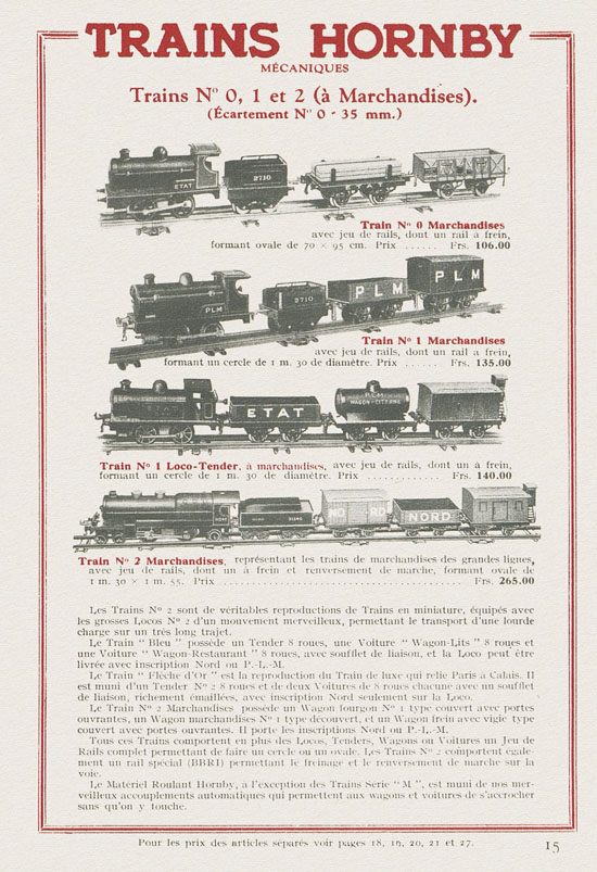 Meccano et Trains Hornby Katalog 1933