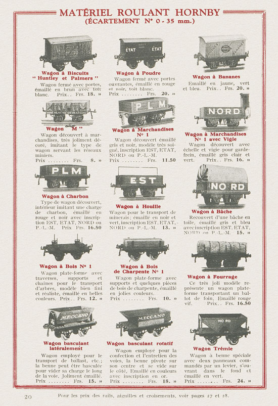 Meccano et Trains Hornby Katalog 1933