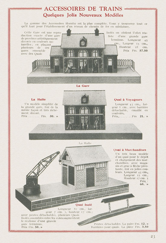 Meccano et Trains Hornby Katalog 1933