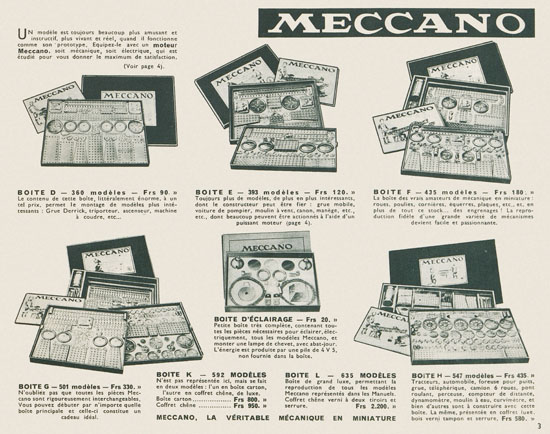 Seite 3 Meccano Mecanique en miniature 1935-1936