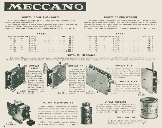 Seite 4 Meccano Mecanique en miniature 1935-1936