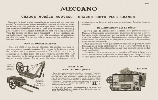 Meccano Le Livre des Meilleurs Jouets Katalog 1938-1939