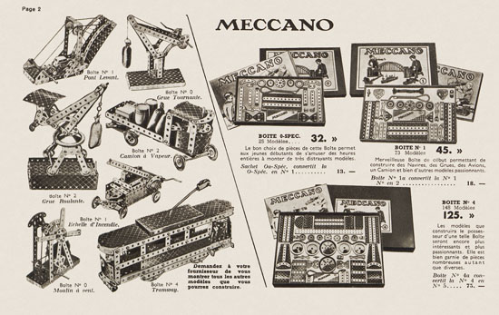 Meccano Le Livre des Meilleurs Jouets Katalog 1938-1939