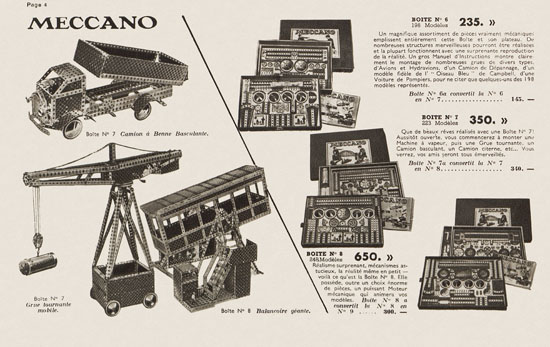 Meccano Le Livre des Meilleurs Jouets Katalog 1938-1939