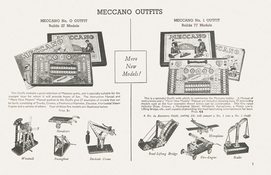 Meccano The Stars send their Message Katalog 1939-1940