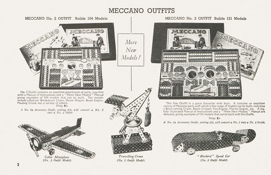 Meccano The Stars send their Message Katalog 1939-1940