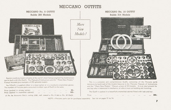 Meccano The Stars send their Message Katalog 1939-1940