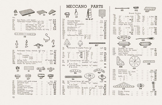 Meccano The Stars send their Message Katalog 1939-1940