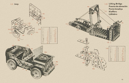 Meccano Book of models 1-67 1967