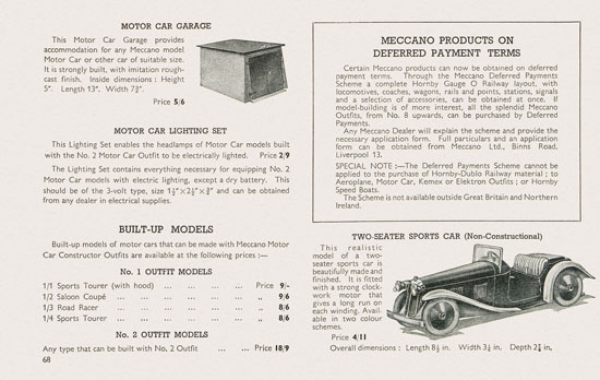 Seite 70 Meccano Toys of Quality catalog 1938-1939