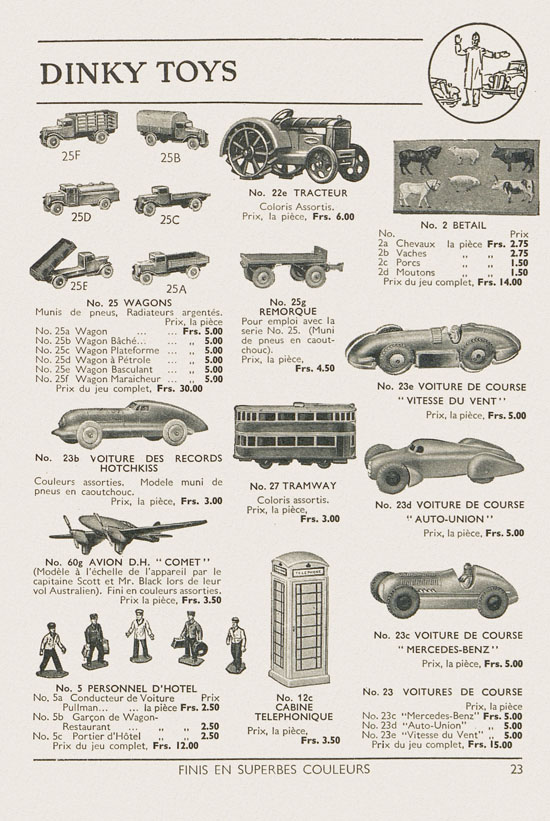 Jouets Meccano catalogue 1937