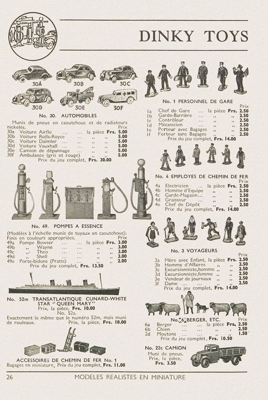 Jouets Meccano catalogue 1937