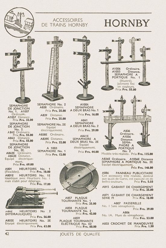 Jouets Meccano catalogue 1937