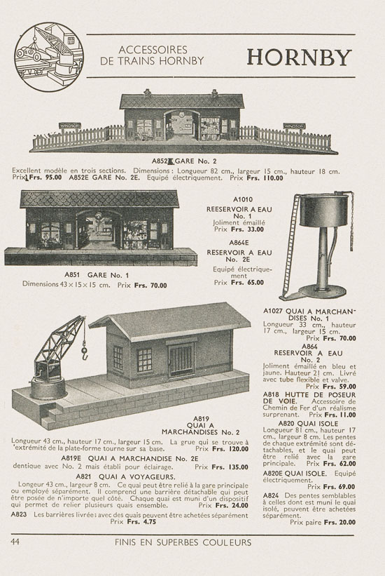 Jouets Meccano catalogue 1937