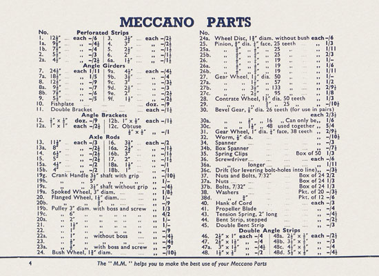 Meccano World Famous Toys catalogue 1952